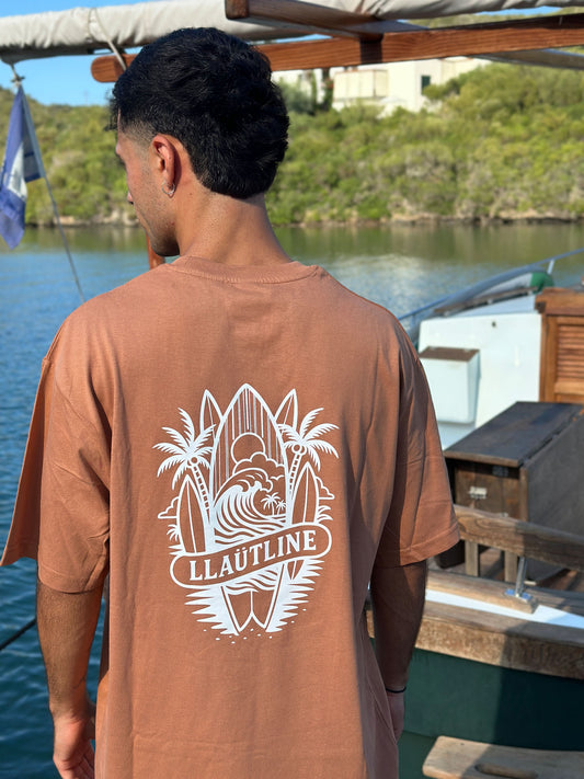 Camiseta Oversize color tierra | Llaüt Line Urban | Estilo Náutico Mediterráneo