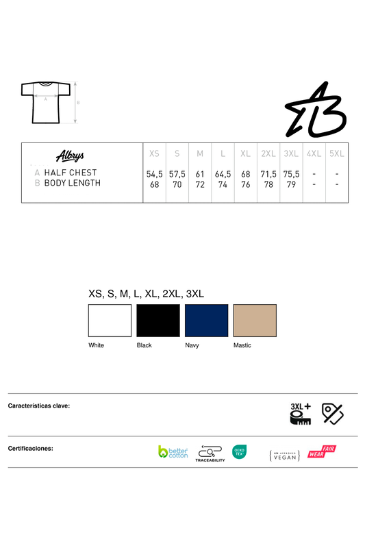 ALBRYS OVERSIZE CORE LOGO | Camiseta de algodón Premium