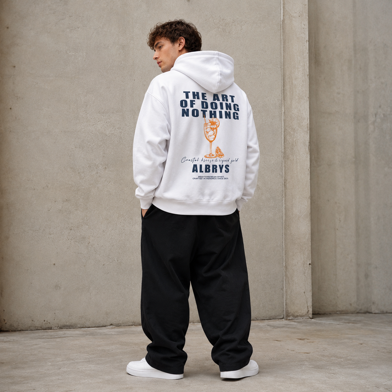 WHITE APEROL HOODIE