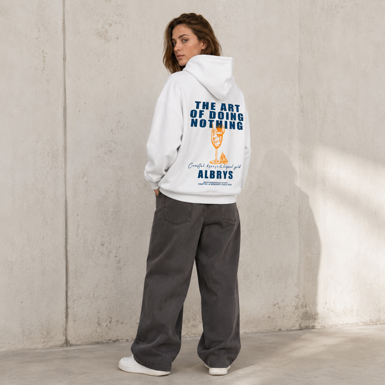 WHITE APEROL HOODIE