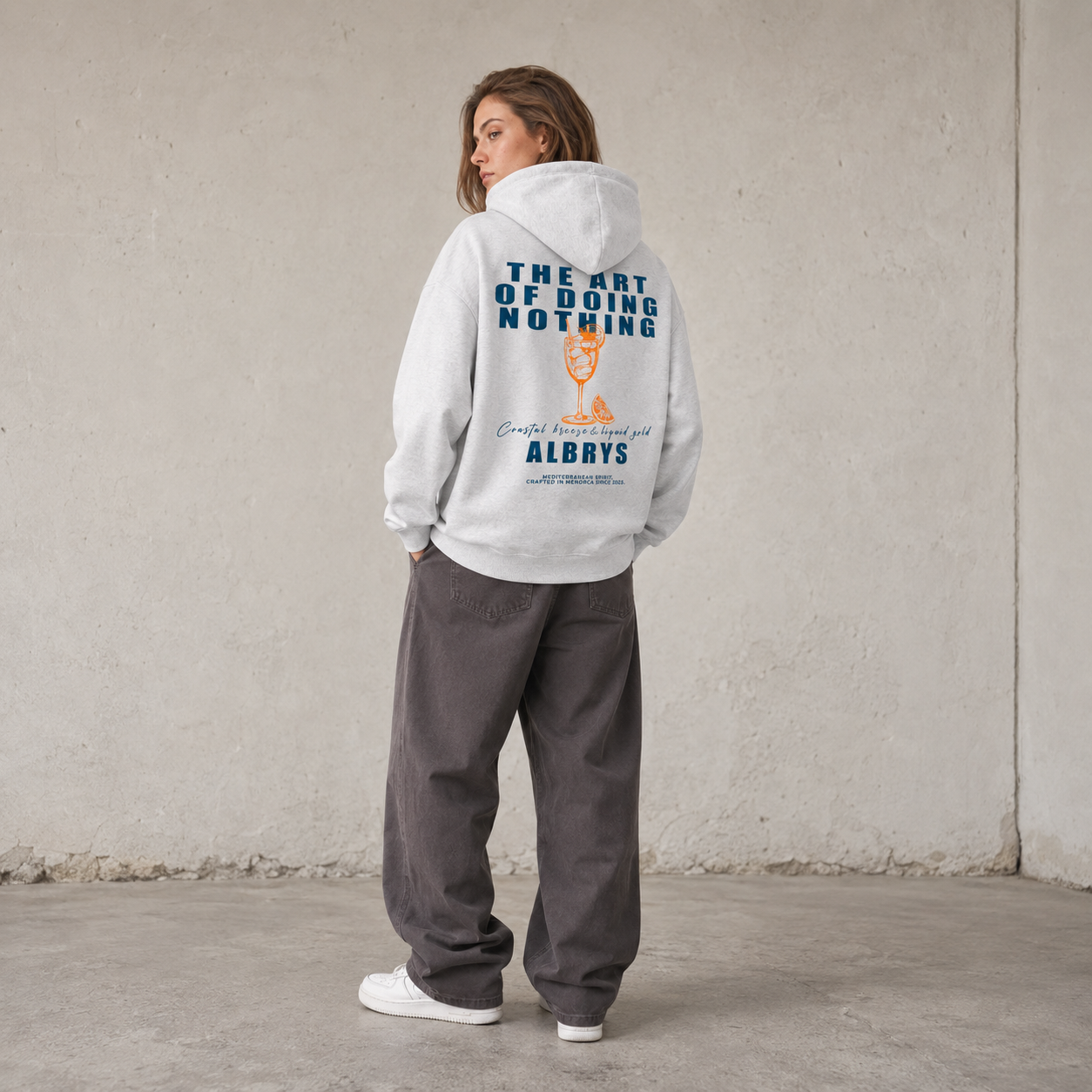 GREY APEROL HOODIE