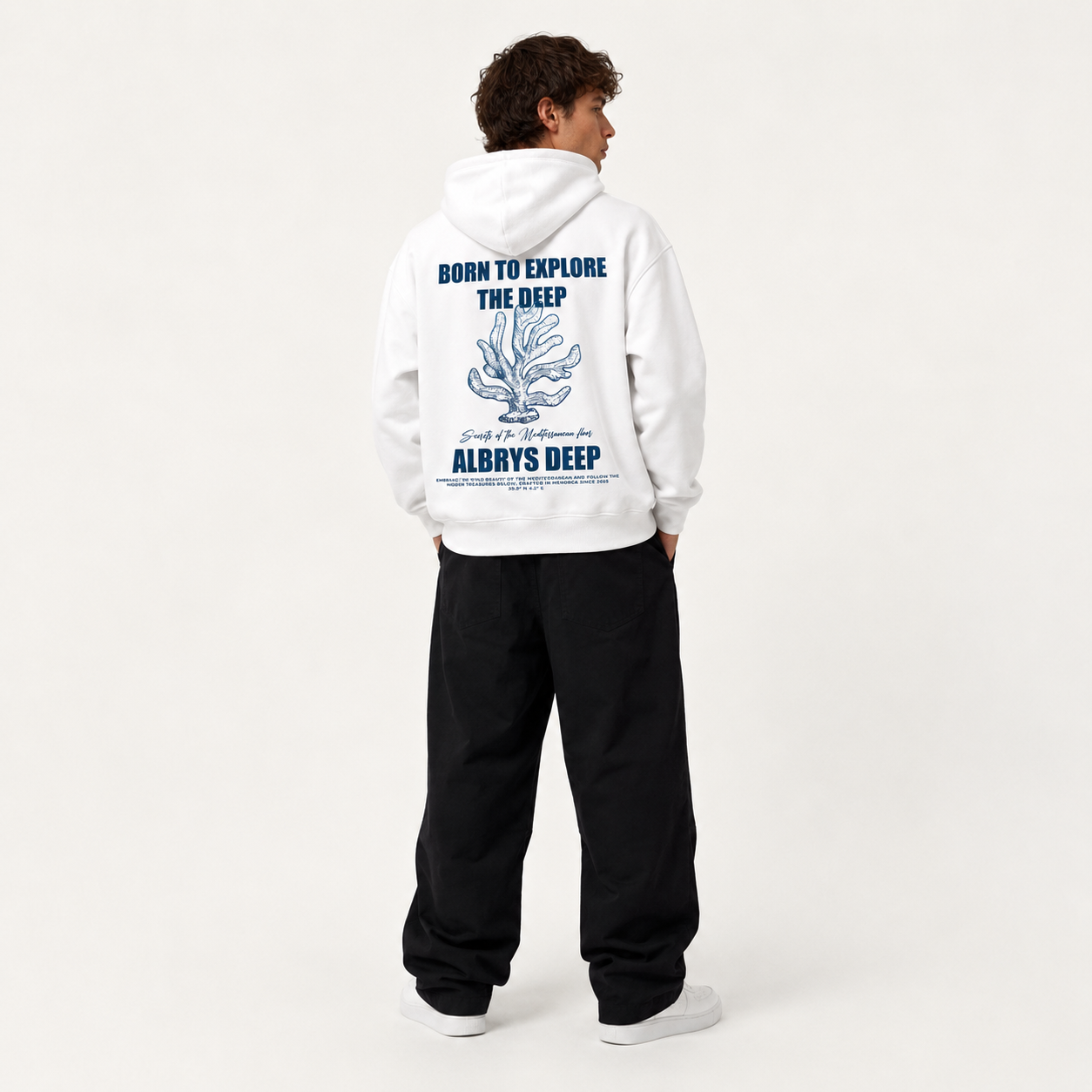WHITE CORAL HOODIE