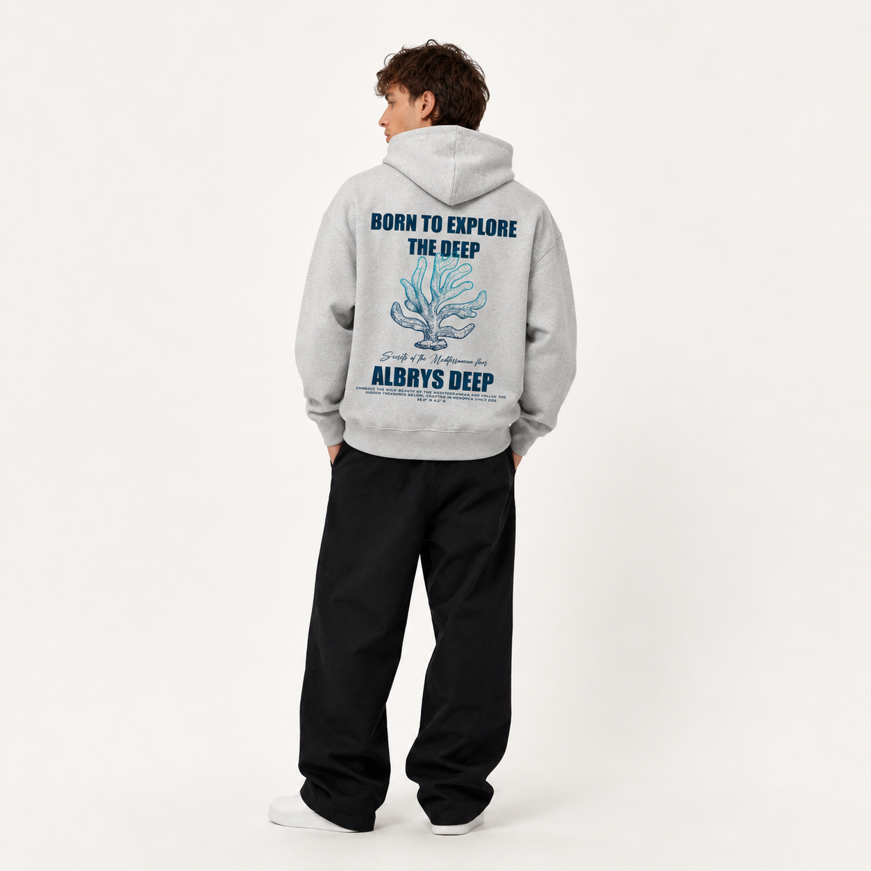 GREY CORAL HOODIE