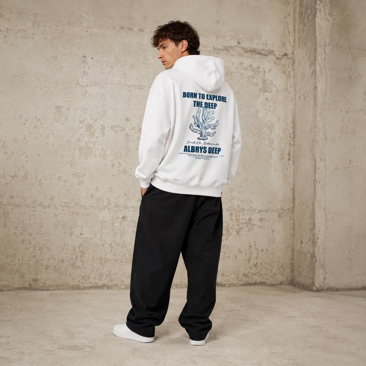 WHITE CORAL HOODIE