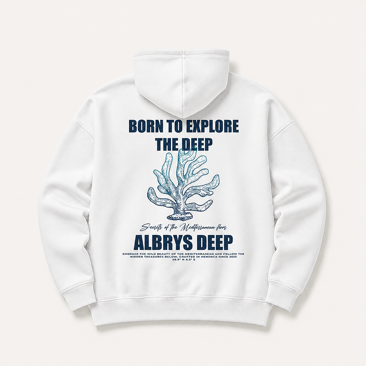 WHITE CORAL HOODIE