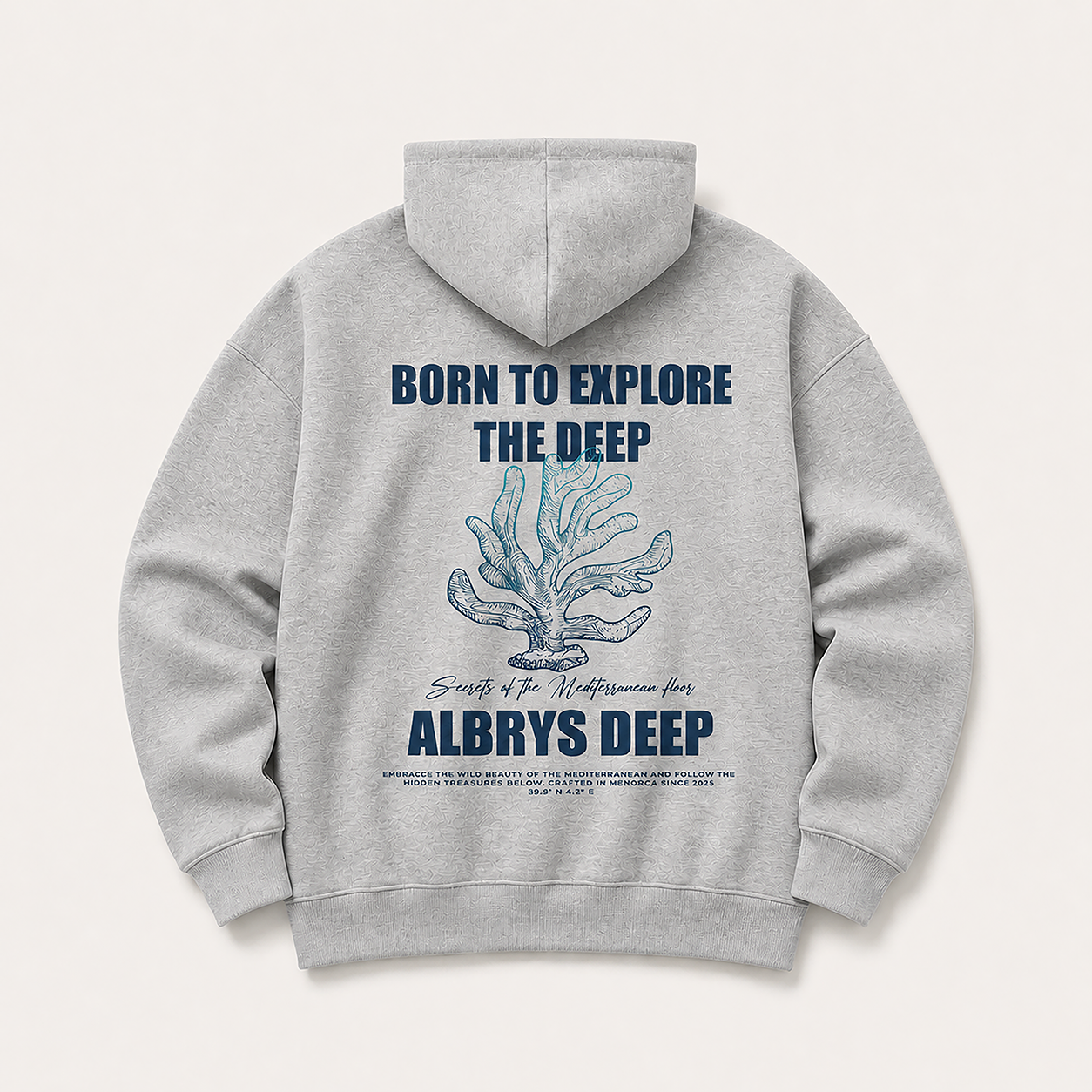 GREY CORAL HOODIE