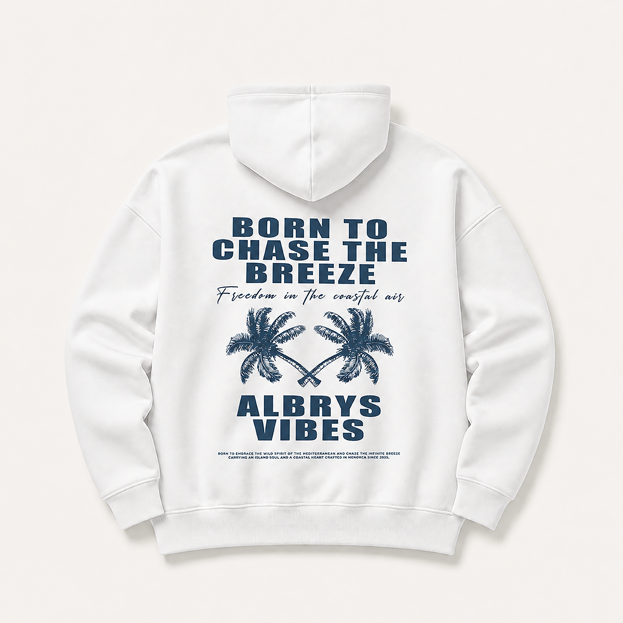 WHITE PALM TREES HOODIE