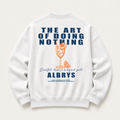 Sudadera crewneck WHITE APEROL de Albrys Brand en color blanco con diseño de aperitivo mediterráneo, imagen 1.