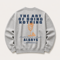 Sudadera crewneck GREY APEROL de Albrys Brand en color gris con diseño de aperitivo mediterráneo, imagen 1.