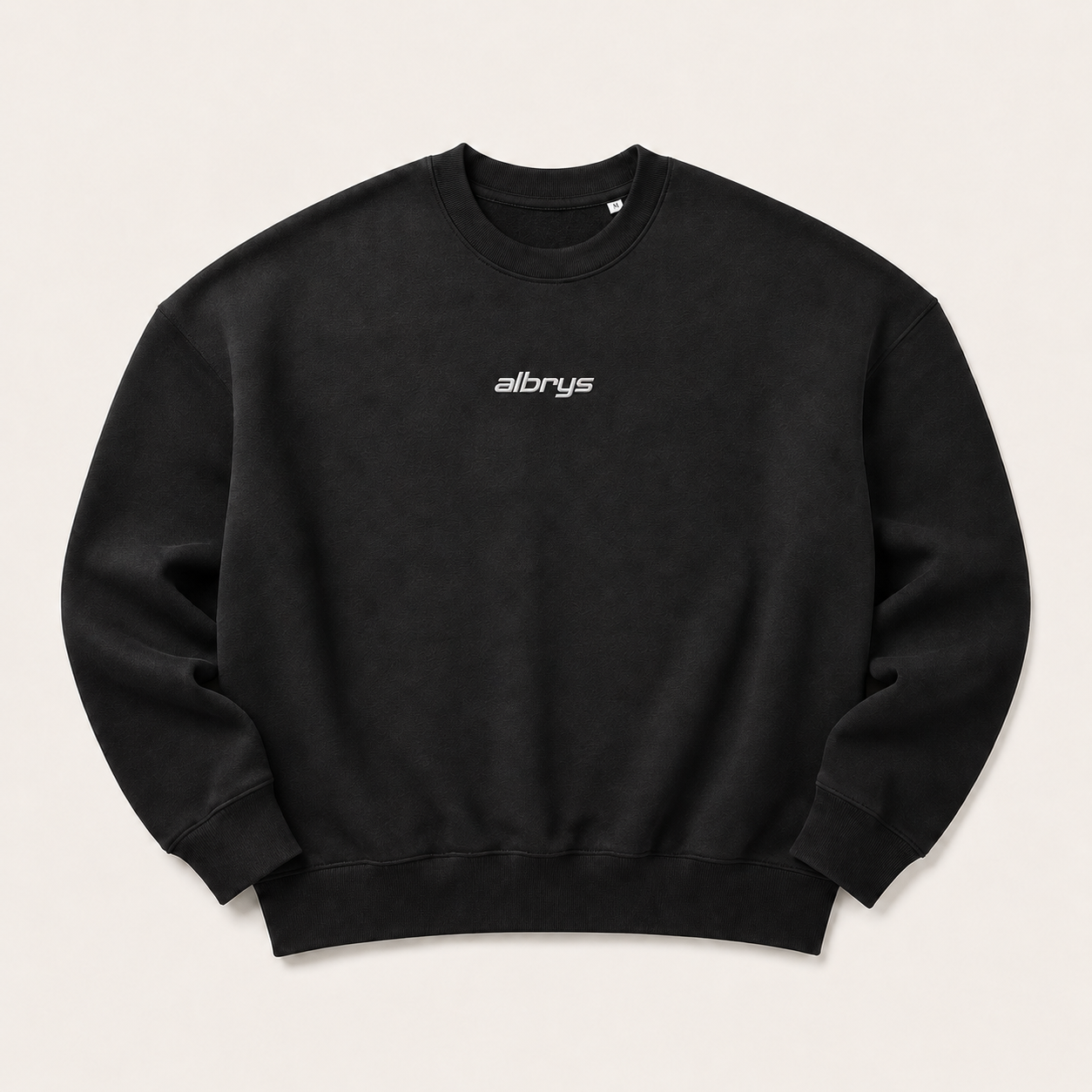 Sudadera crewneck BLACK PALM TREES de Albrys Brand en color negro con diseño Palm Trees con palmeras, imagen 3.