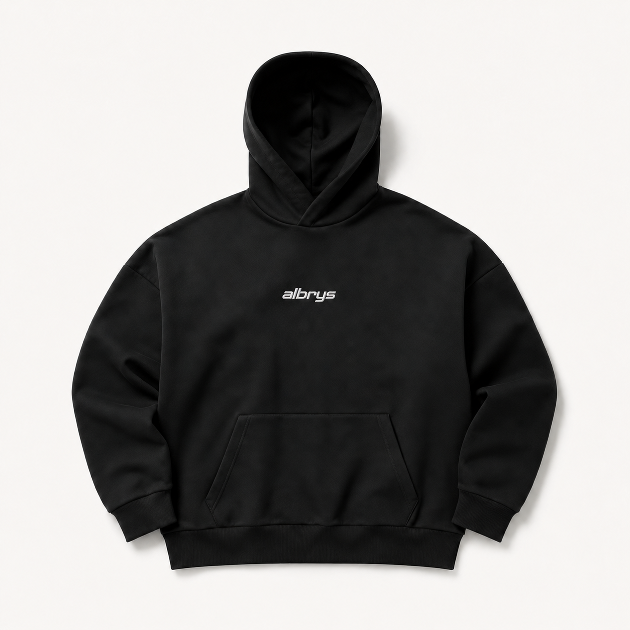 Hoodie Albrys Brand negro diseño Chest Logo imagen 2