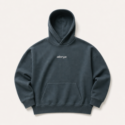 Hoodie Albrys Brand amalfi teal diseño Chest Logo imagen 1
