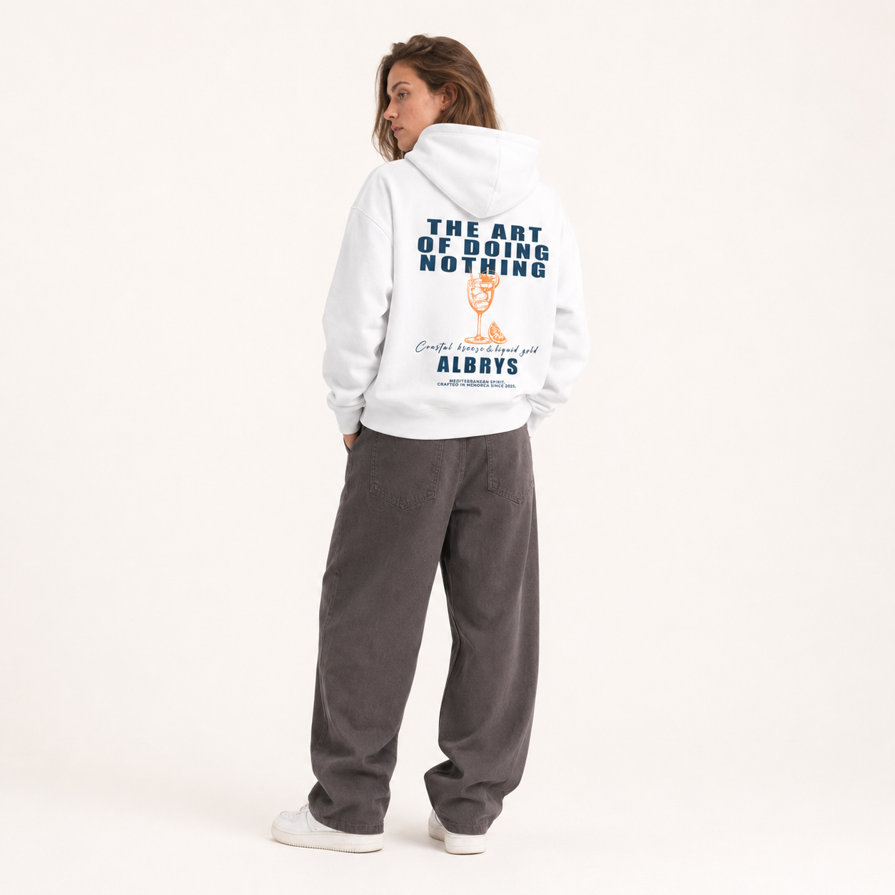 WHITE APEROL HOODIE