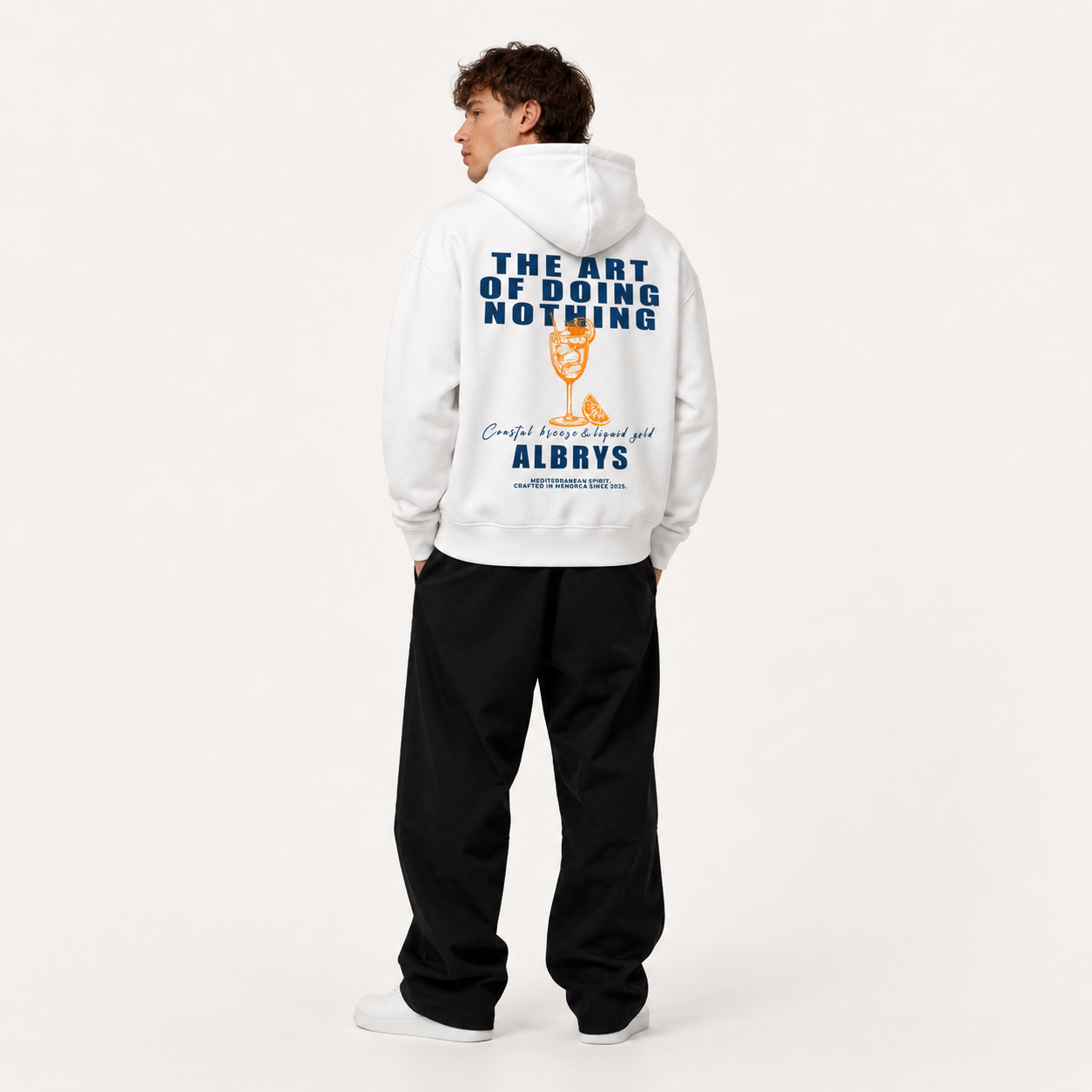 WHITE APEROL HOODIE