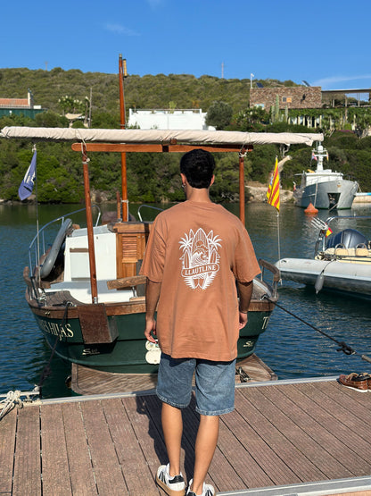 Camiseta Oversize color tierra | Llaüt Line Urban | Estilo Náutico Mediterráneo