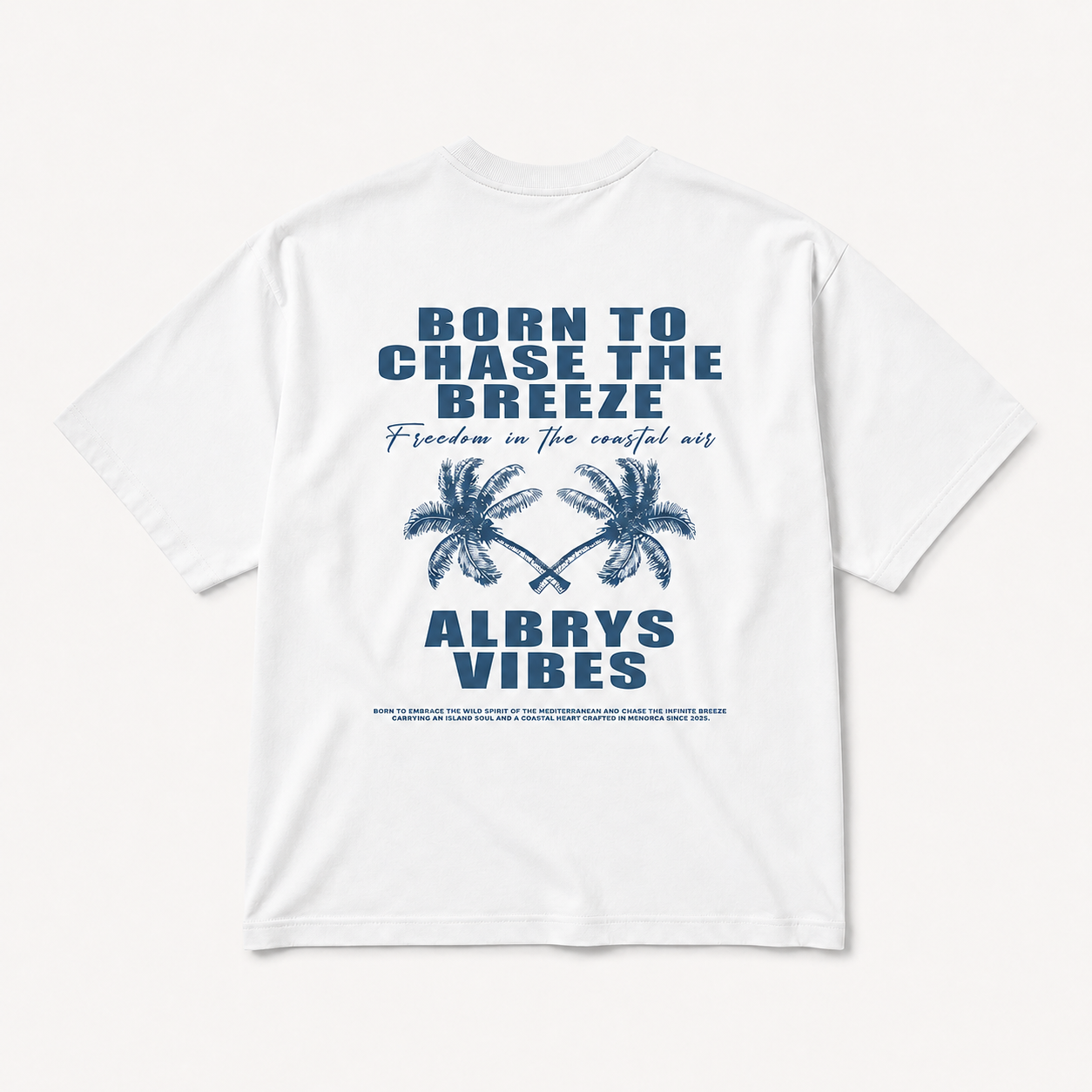 WHITE PALM TREES TEE